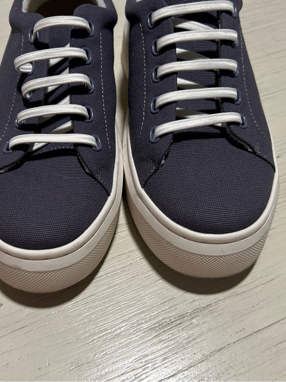 Abeo Women's Blue Canvas Lace-Up Sneakers with White Sole size 8 - Picture 7 of 10